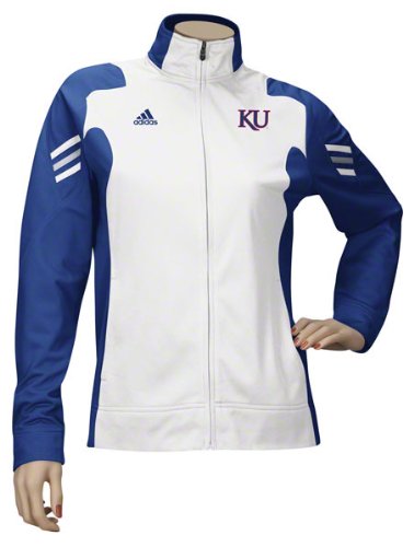 Kansas Jayhawks Women's adidas White/Blue Scorch 2011 Football Sideline Warm Up Jacket