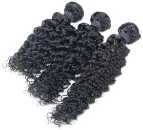 Gigihair Beauty Grade 5A Curly Weave Natural Black Color 100% Unprocessed Brazilian Remy Human Hair Extensions Deep Curly Wave Weft 1PC/Lot 100Gram 16"
