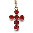 Cell Phone/ Camera / Bag/ Charm Strap Beautiful Red Diamond Cross