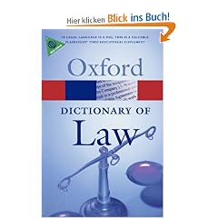 A Dictionary of Law (Oxford Dictionary of Law)