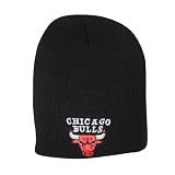 Adult NBA Chicago Bulls Warm Ski & Skate Beanie / Winter Hat – One Size Fits All – Black