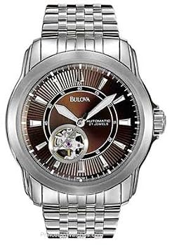 Bulova #96A101 Men's Partial Skeleton Self Winding Automatic Watch