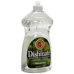 Earth Friendly Products Dishmate, Ultra Liquid Dishwashing Cleaner, Natural Pear, 25 Ounces (Pack of 12)