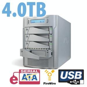 4.0TB LaCie Biggest Quadra - 4 Bay SATA II FireWire 800/400, USB 2.0 & eSATA RAID Storage Solution