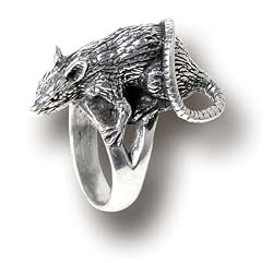 Plague Rat - Alchemy Gothic Pewter Ring