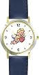Angel with Heart - Cherub, Angel or Cupid Theme - WATCHBUDDY&reg; DELUXE TWO-TONE THEME WATCH - Arabic Numbers - Blue Leather Strap-Size-Large ( Men's Size or Jumbo Women's Size )