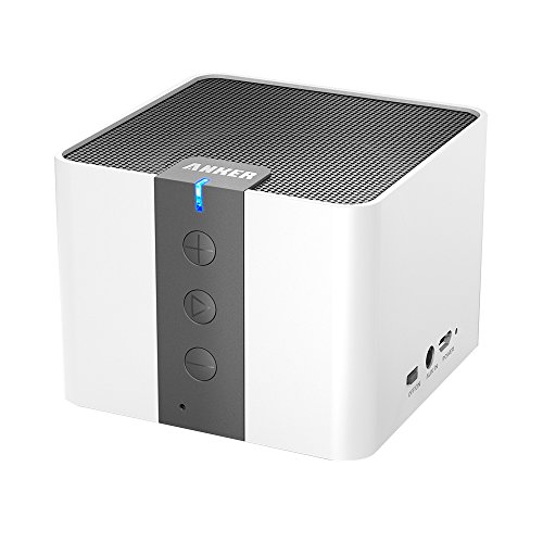 Anker Classic Portable Wireless Bluetooth Speaker, Powerful Sound with Enhanced Bass, 20 Hour Battery Life, and Built-in Mic, works with iPhone, iPad, Samsung, Nexus, HTC, Laptops and More (White)