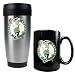 Boston Celtics Stainless Travel Mug & Coffee Cup Set