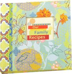 CR Gibson Family Recipes Memory Book, Drawing Room Fresca, 9.38-Inch by 9.38-Inch by 1-1/2-Inch