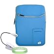 Amazon Kindle DX 3 Pocket Vertical Carrying Sleeve -- Light Blue + White Double Bright Amazon Kindle 2 LED Book Light + Vangoddy tm, Live*Laugh*Love wrist band!!!