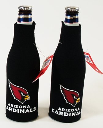 SET OF 2 ARIZONA CARDINALS BOTTLE SUIT KOOZIES