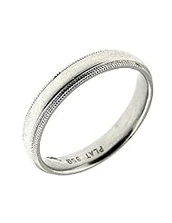 Platinum .950 Mens Wedding Ring 4 Mm Size 10 by 