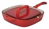 Keilen 9 inch Enamel Cast Iron Panini 2 Pc Set