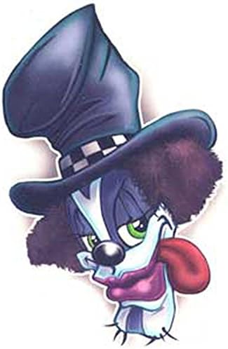Clown with Top Hat & Red Tongue Temporary Tattoo #CL511-1 from TattooGirlsRule ...