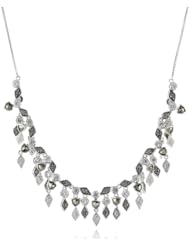 Judith Jack "Frosted Glaze" Sterling Silver Cubic-Zirconia Crystal Collar Necklace, 18"