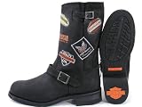 Harley Davidson Boots: Brooklyn Patch Mens black dusted
