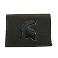 NCAA Officially Licensed Genuine Leather Tri-Fold Wallet -Black