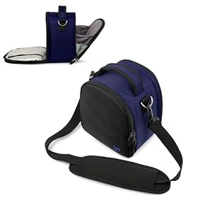 Vangoddy Laurel Royal Blue with Luxury Lining Sony Alpha Nex Digital SLR Camera Case with Interchangeable Lens for: NEX NEX3A/B , Sony Alpha NEX-3 , Sony NEX-5N , Sony NEX-7 , Sony NEX-F3K/B , Body Only or with Sony E Lens