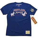 Portland Beavers Navy Double Hit Premium Fitted T-Shirt