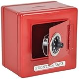 Metal Safe with Inserting Coins Hole (RED)