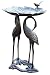 Oakland Living 5609AB Antique Bronze Cranes & Lily Aluminum Birdbath
