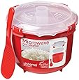 Sistema 10.9 Cup Rice Steamer Bowl, Red