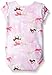 Carhartt Girls' Short Sleeve Bodyshirt, White/Light Pink Camo Horse Print, 24 Months