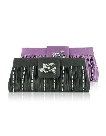 Julia Cocco' Jeweled Satin Evening Clutch w/Chain Strap