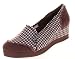 Volatile Dorie Houndstooth Platform Wedge Shoes Sneakers Brown