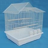 DEMA Metall-Vogelkaefig weiss 64x54x58cm