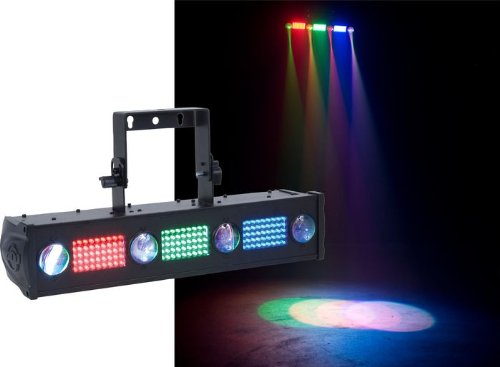 American DJ Fusion Tri Bar FX LED Color Changing LED Pinspots And LED Pixels Clusters