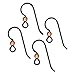 TierraCast Black Finish Niobium 3mm Copper Ball Earring Hook 20 Gauge (2 Pairs)