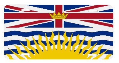 British Columbia Canada Flag Vanity Auto License Plate