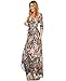 Zoozie LA Women's Maxi Dress with Belt Tie and Mock Wrap