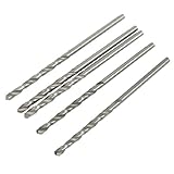 uxcell ツイストドリルビット　HSS　ストレートシャンク　シルバートーン　7g　高速度鋼　５個入り