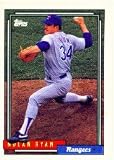 1992 Topps Nolan Ryan Baseball Card #1 - Shipped In Protective Display Case!