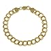 18k Yellow Gold Plated Sterling Silver Double-Link title=
