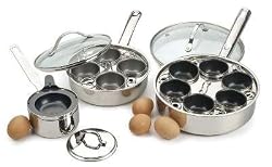 RSVP 18/10 Stainless Steel 4-Egg Poacher NEW