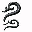 Resin Imitation Water Buffalo Horn Jewelry Ear Tribal, 5mm (4G) - Sold as a Pair