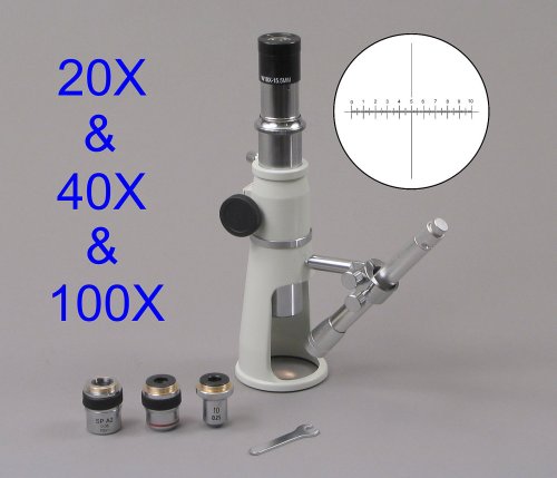Portable Shop Measuring Microscope 20x & 40x & 100x