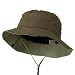 e4Hats.com Big Size Talson UV Bucket Hat with Chin Cord - Olive Khaki XL-2XL