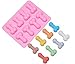 8 Cavity Penis Chocolate Mold Adult, Konsait Penis Silicone Ice Mold Cube Tray For Bachelorette Party Favors and Gag Gift for Women(Pink)