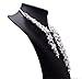 Girl Era Attractive Womens Black/White Full Rhinestone Filigree Flowers Cuff Collar Necklace