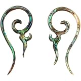Pair of Abalone Shell Beija Flors: 12g