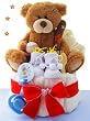 Baseball Bear Sports Themed Diaper Cake for Boys - Unique Baby Shower Gift Id...