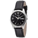 Timex Mens T2N353 Analog Silver-Tone Case Blac