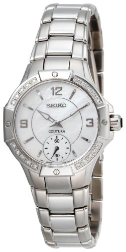 Seiko Women's SRKZ91 Coutura Diamond Sub-Dial Watch