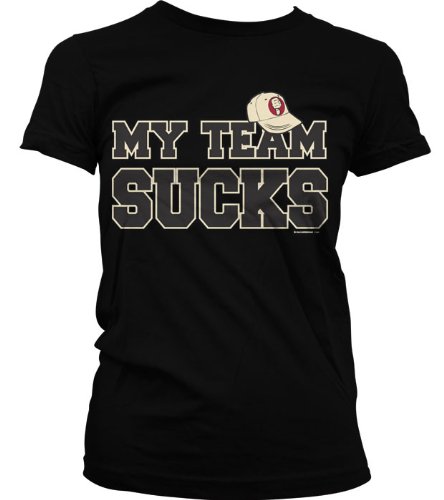 My Team Sucks Juniors T-shirt, Funny Trendy Hot Juniors Shirt, Small, Pink