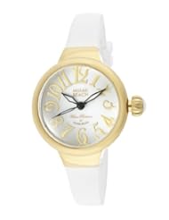 Glam Rock Womens MBD27134 Miami Beach Art Deco White Dial White Silicone Watch