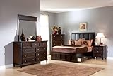 Saxton Queen Bed In Dark Cappuccino Finish by Coaster Furniture